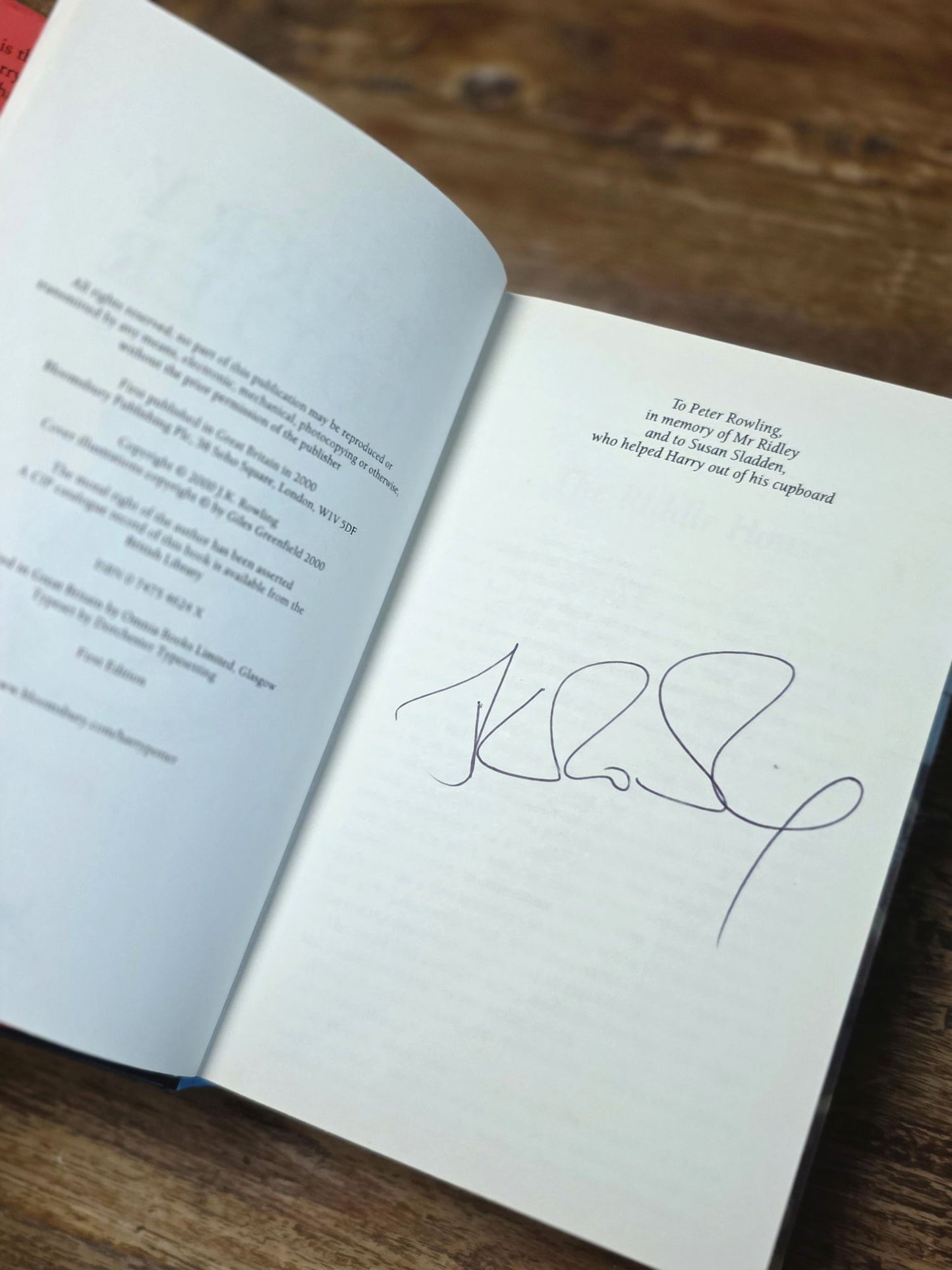 Harry Potter and the Goblet of Fire - First OMNIA printing, signed