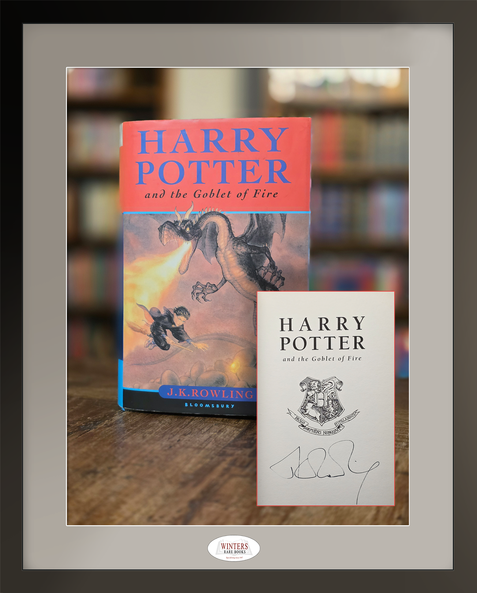 Harry P{otter and the Goblet of Fire signed at Edinburgh Literary Festival 2004