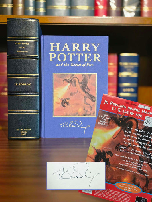 Harry Potter and the Goblet of Fire - Deluxe first edition signed in the year of publication