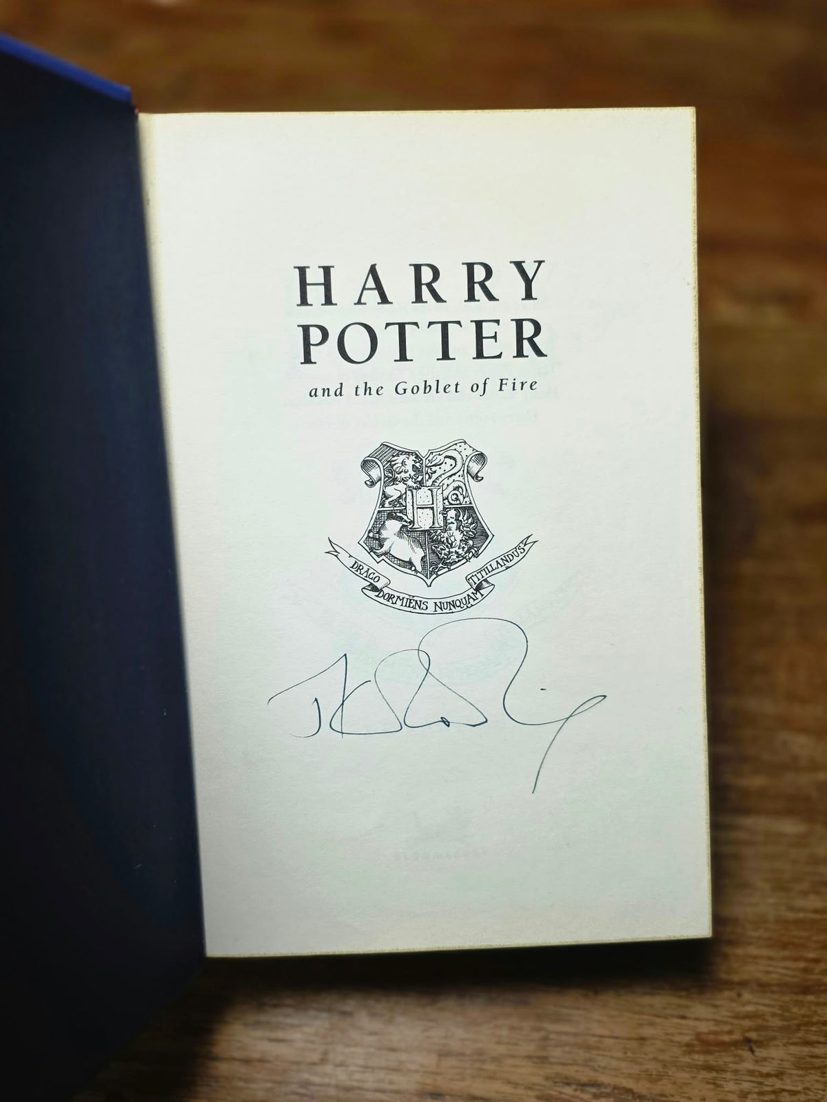 Harry Potter and the Goblet of Fire - Deluxe first edition signed in the year of publication