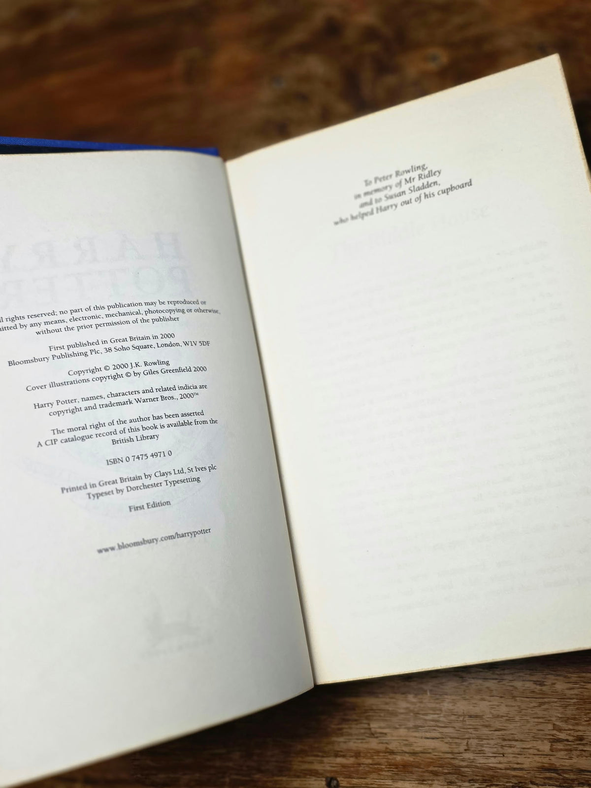 Harry Potter and the Goblet of Fire - Deluxe first edition signed in the year of publication