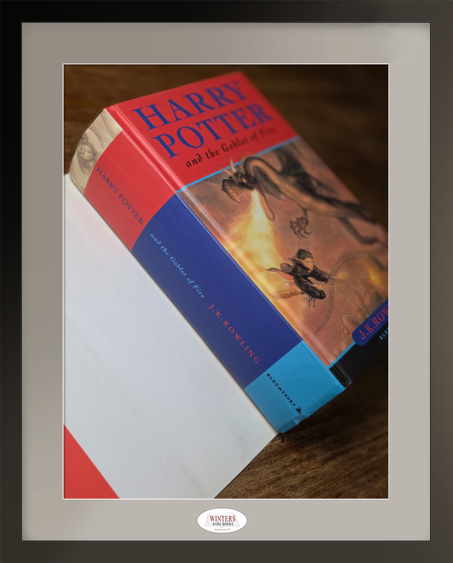 Harry Potter and the Goblet of Fire First UK Bloomsbury edition, first printing — signed on the half-title page