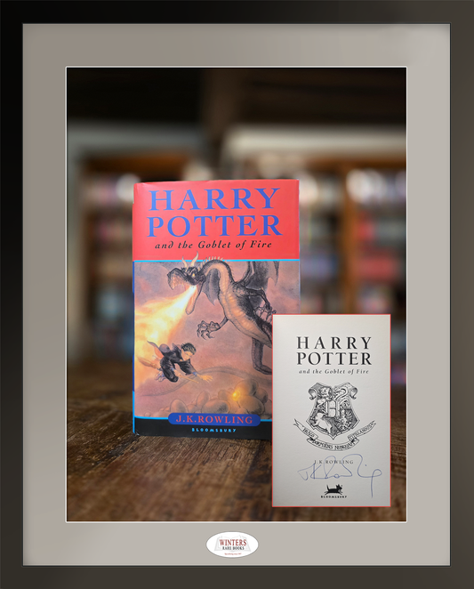 Goblet of Fire signed on half-title