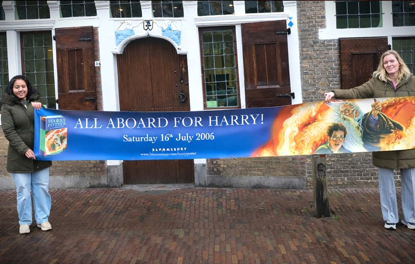 Harry Potter and the Half-Blood Prince — First Edition, First Printing — Edinburgh Castle Launch Association Copy — with Rowling Autograph Letter, Launch Banner, and Photographs