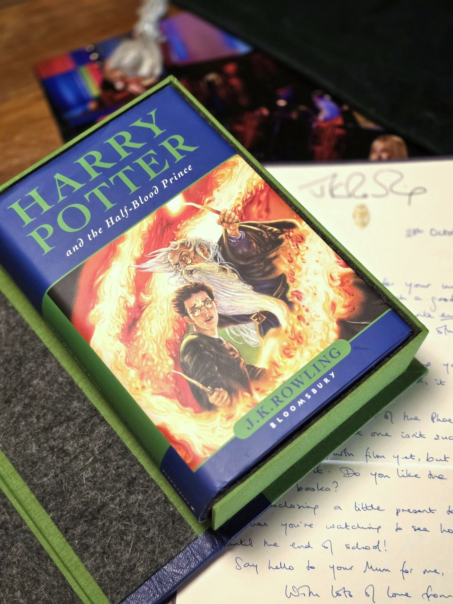 Harry Potter and the Half-Blood Prince — First Edition, First Printing — Edinburgh Castle Launch Association Copy — with Rowling Autograph Letter, Launch Banner, and Photographs