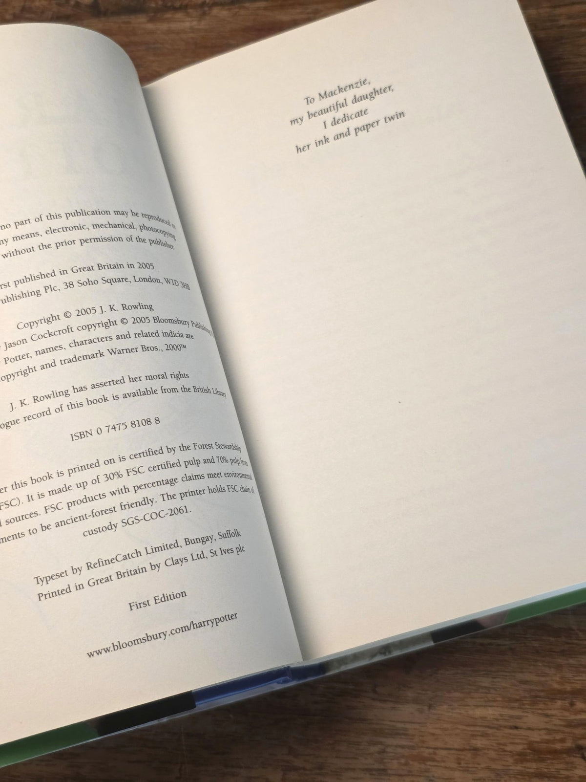 Harry Potter and the Half-Blood Prince - Signed prize copy