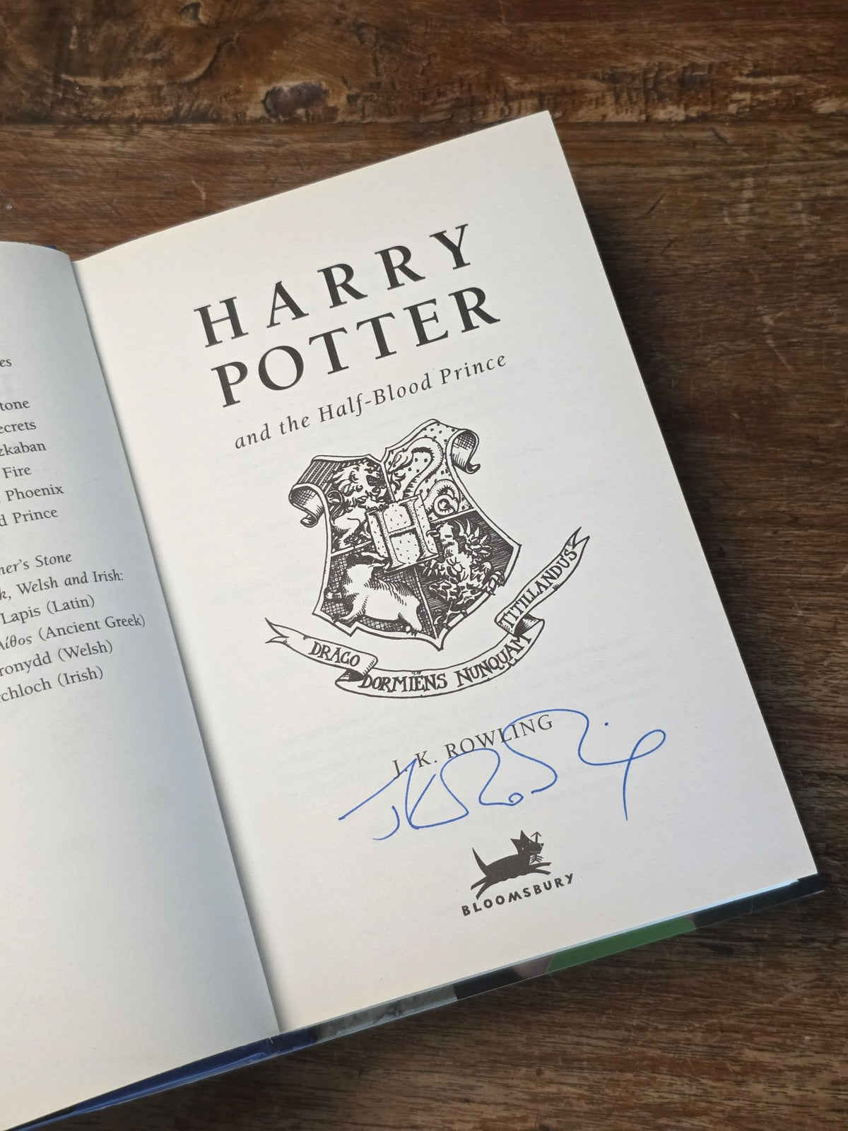 Harry Potter and the Half-Blood Prince - Signed prize copy
