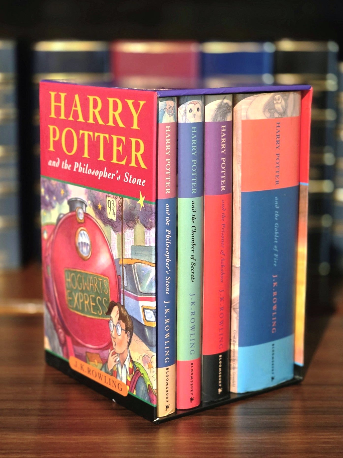The Harry Potter collection, books 1–4 with original Bloomsbury ‘It’s Magic!’ slipcase