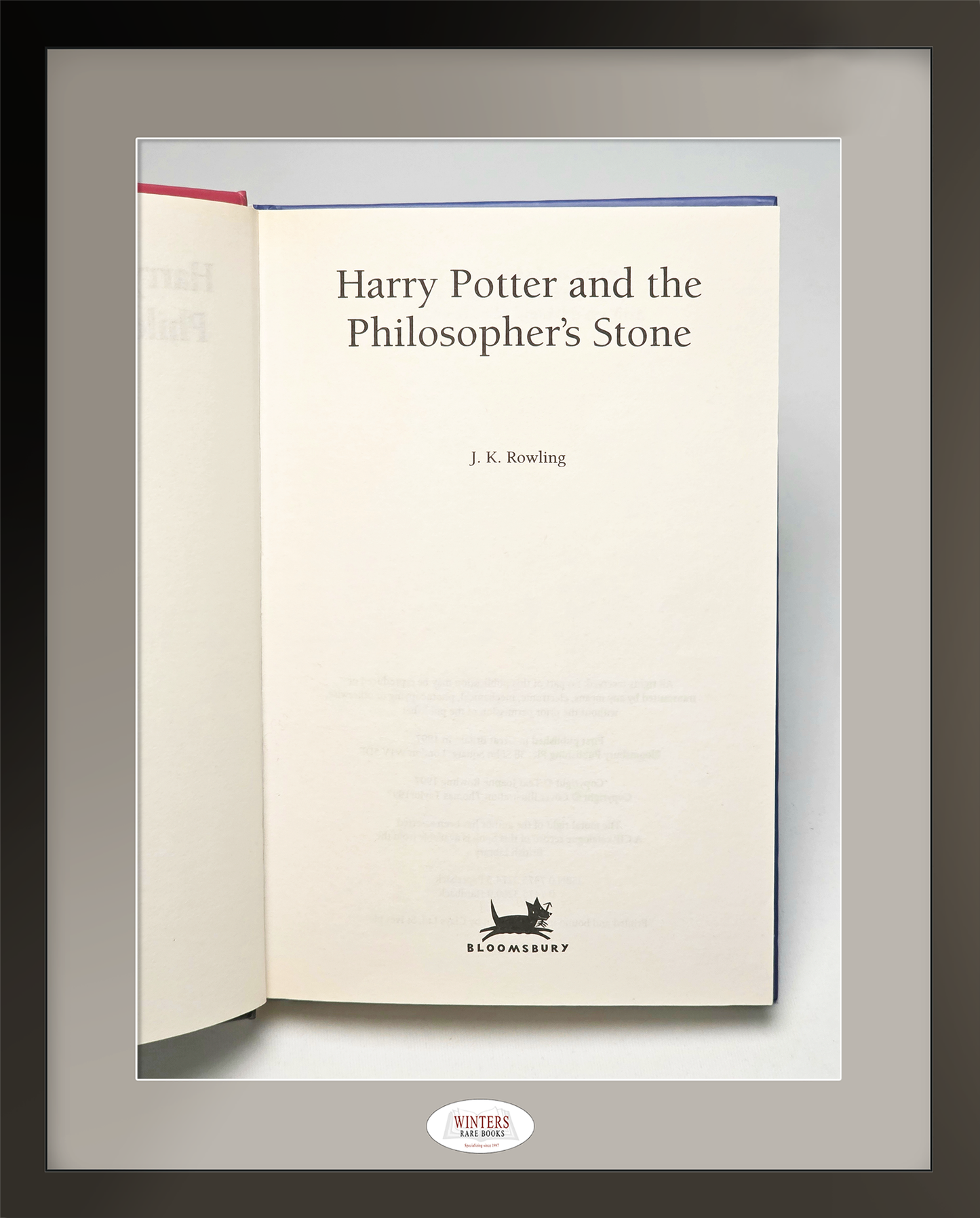 Harry Potter and the Philosopher's Stone - First Hardcover Edition, Fourth Printing
