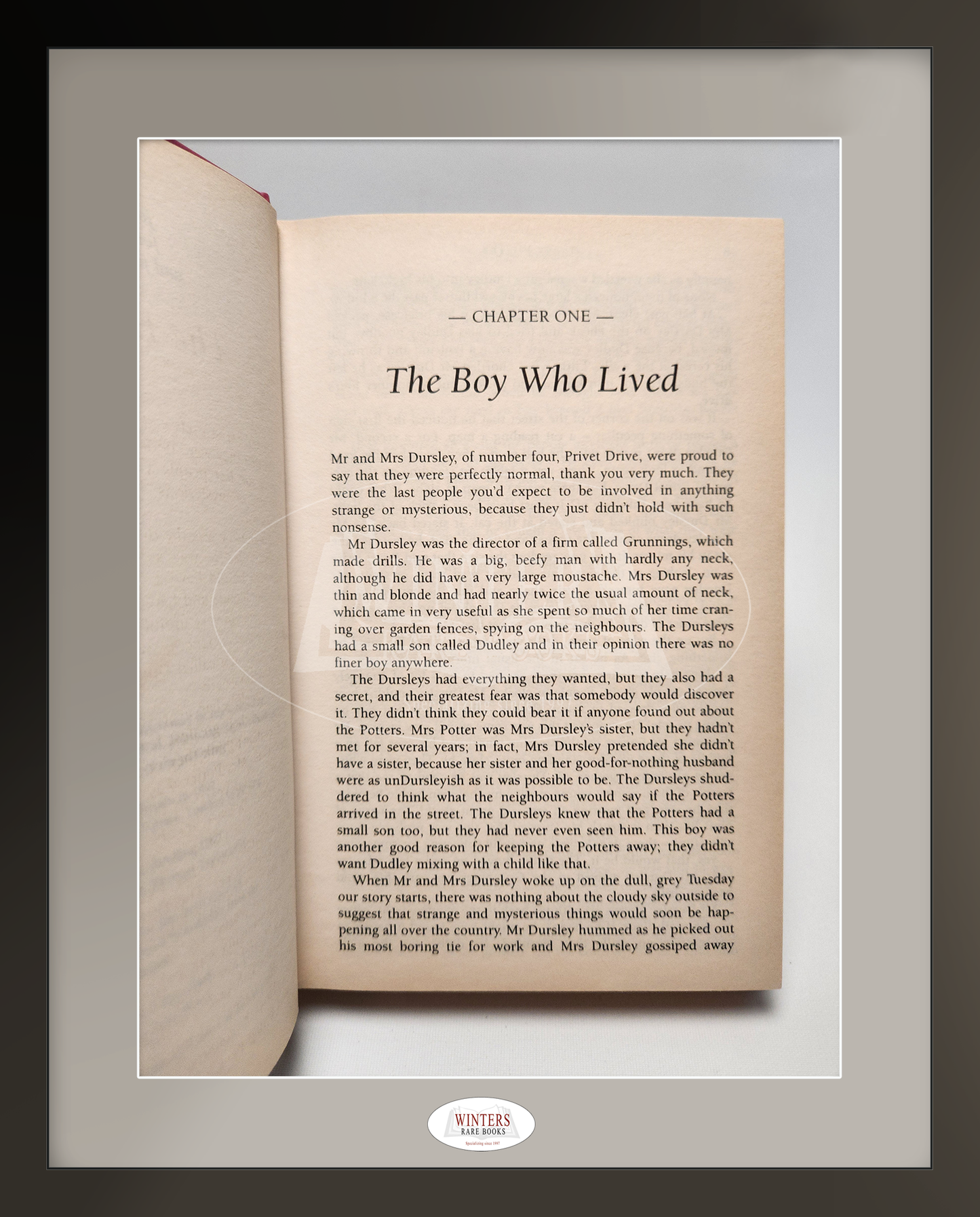 Harry Potter and the Philosopher's Stone Signed Fourth Printing