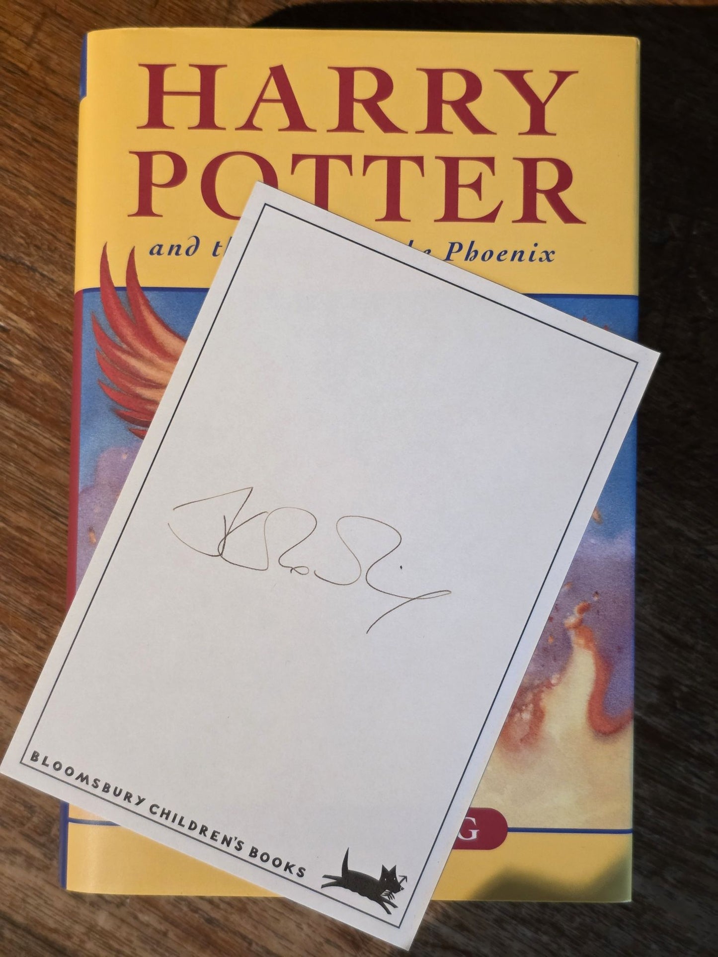 Harry Potter and the Order of the Phoenix – Signed on loosely inserted bookplate