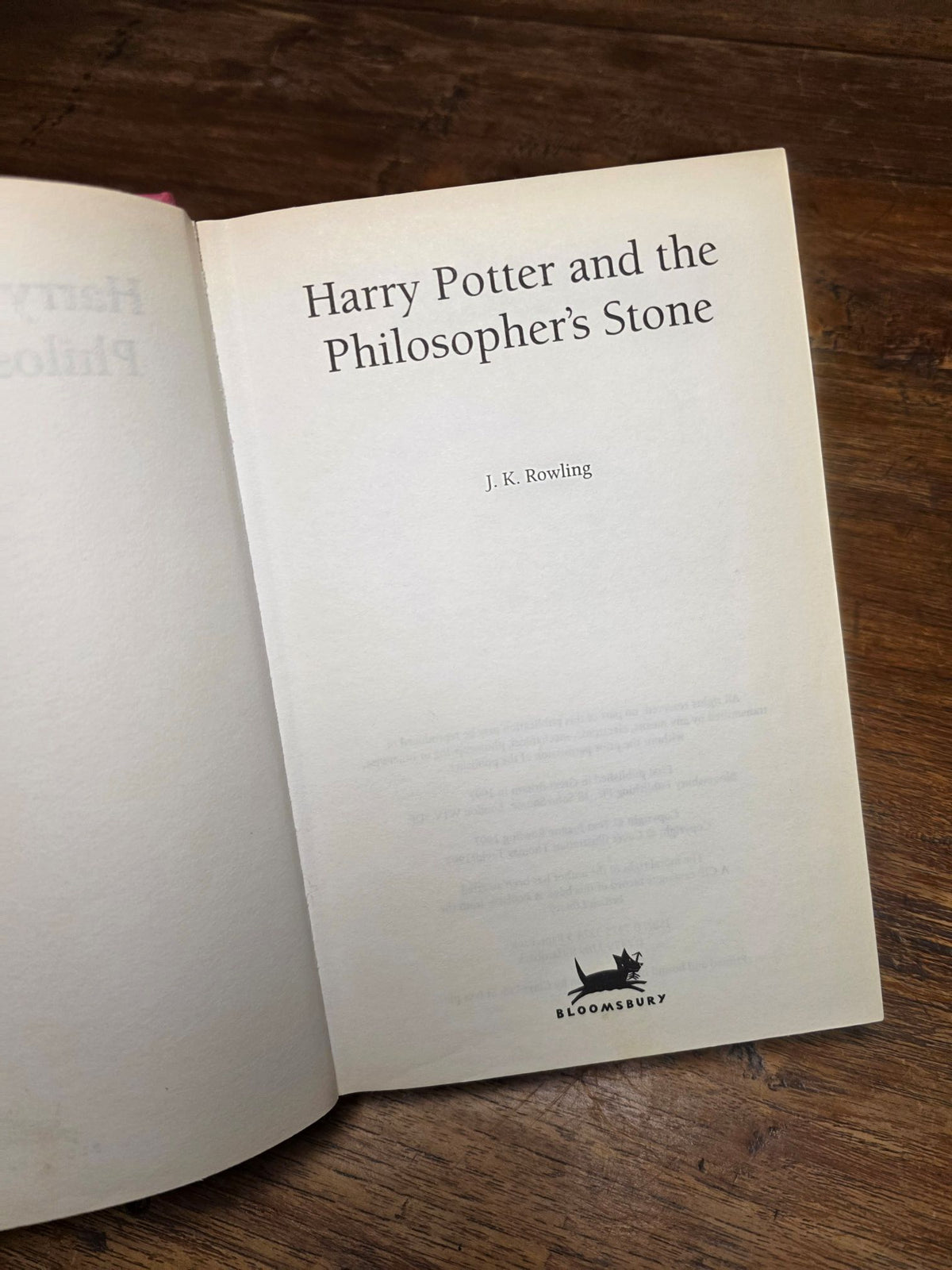 Harry Potter and the Philosopher's Stone – First UK edition, fourth hardback printing