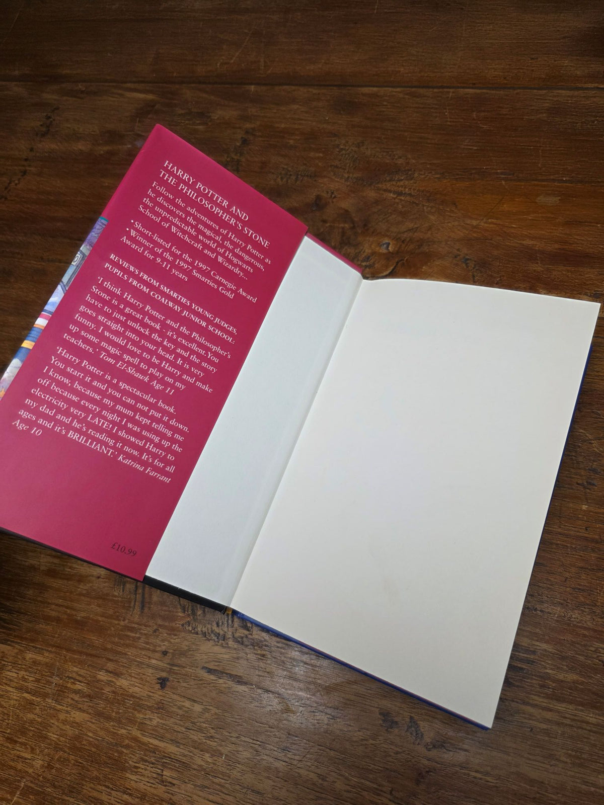 Harry Potter and the Philosopher's Stone – First UK edition, fourth hardback printing