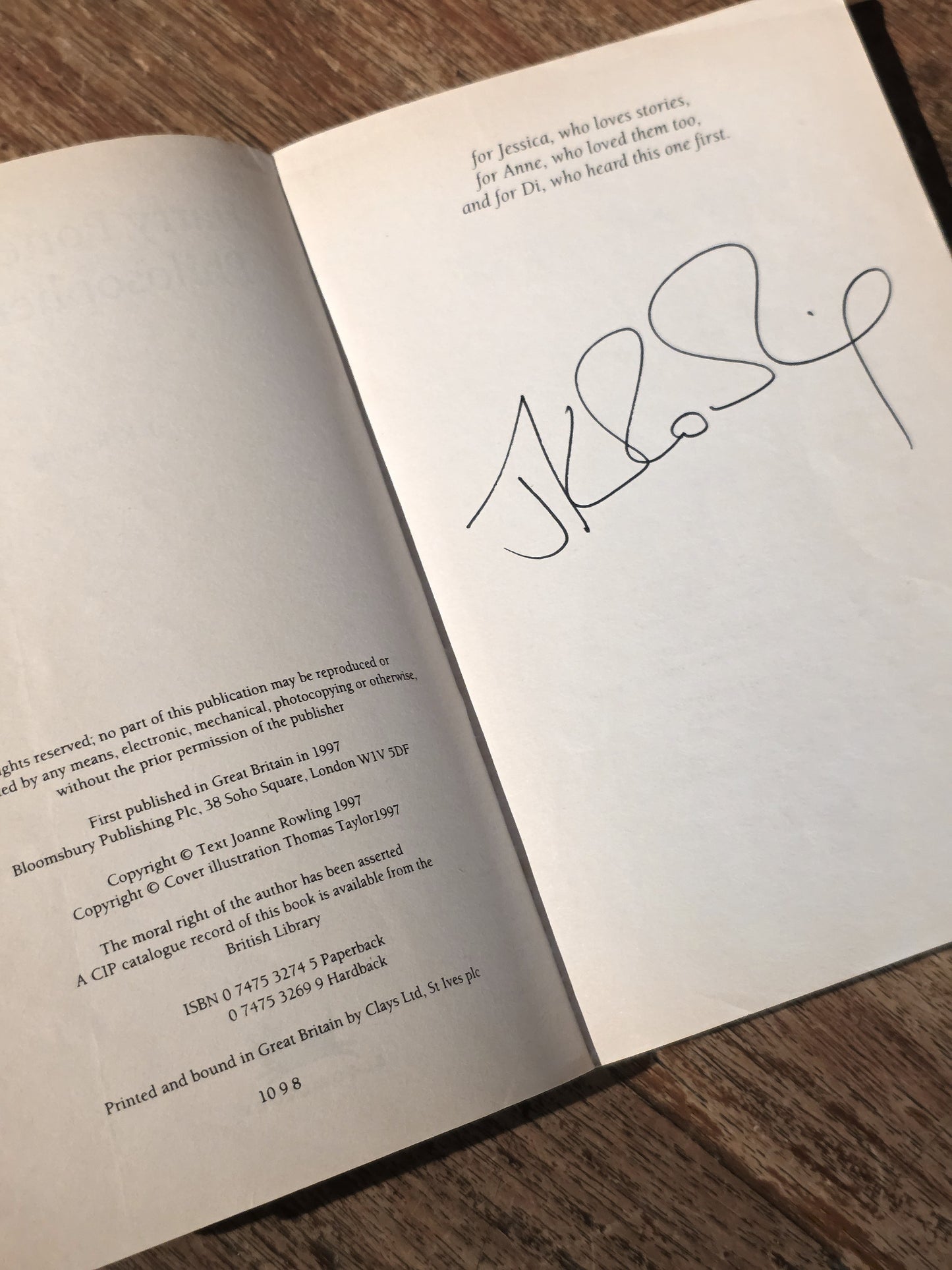 Harry Potter and the Philosopher’s Stone – 8th Printing, Signed