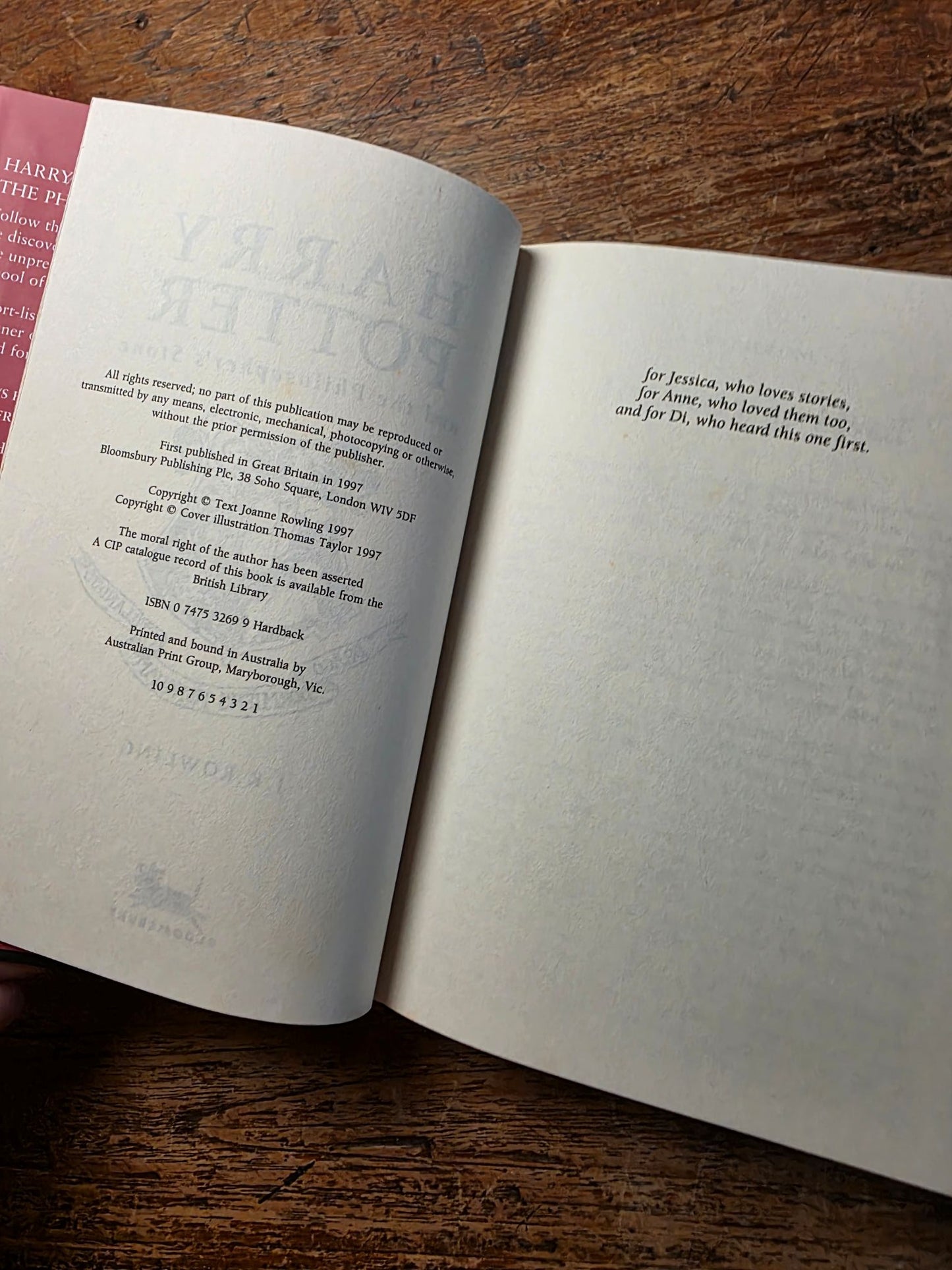 Harry Potter and the Philosopher’s Stone - First Australian edition, first printing