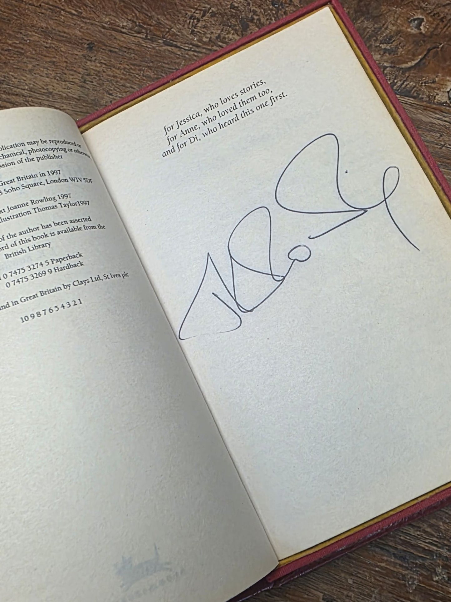 Harry Potter and the Philosopher's Stone - First Paperback Printing - Signed