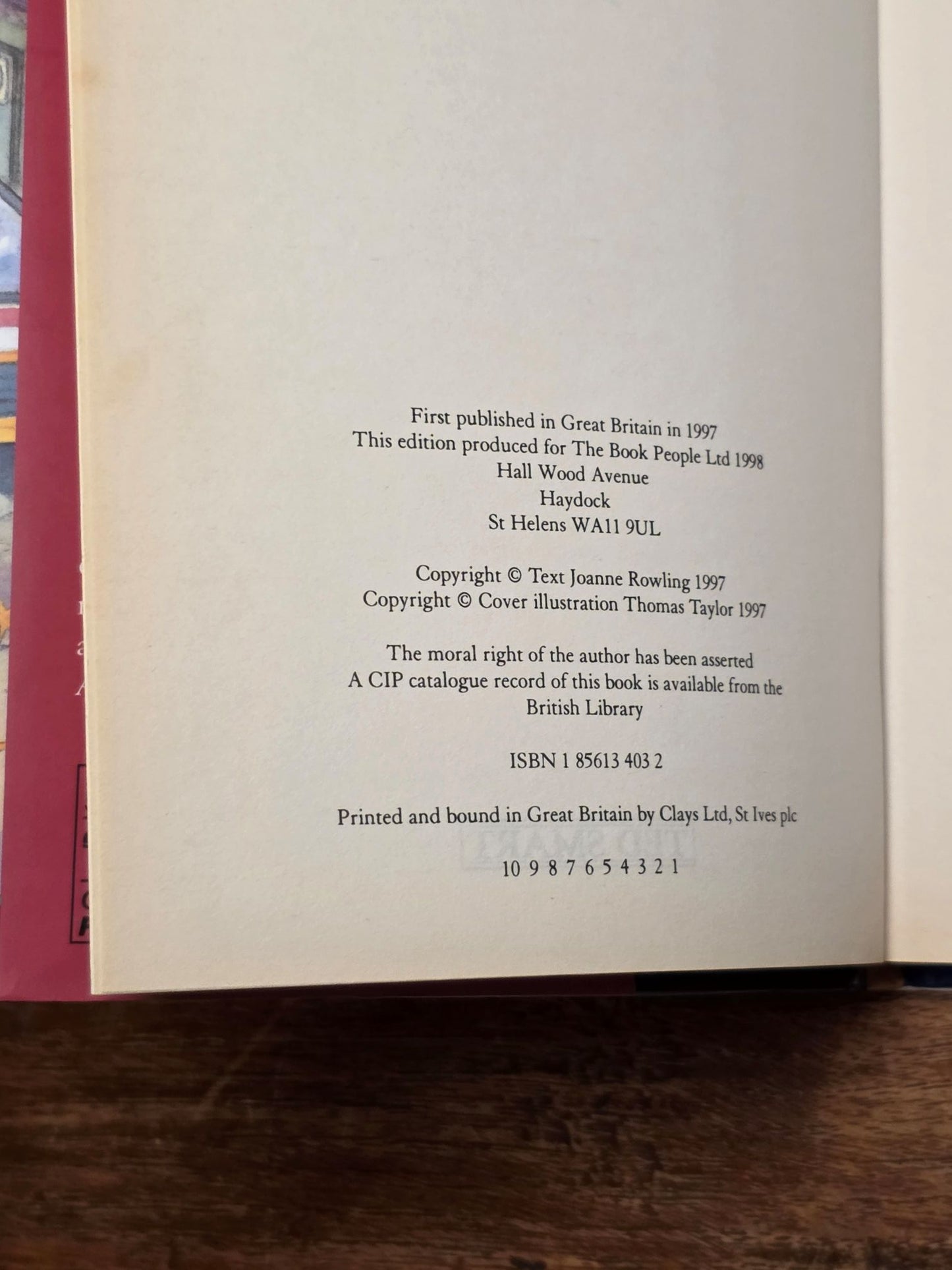 Harry Potter and the Philosopher's Stone Ted Smart Edition – First Edition, First Printing