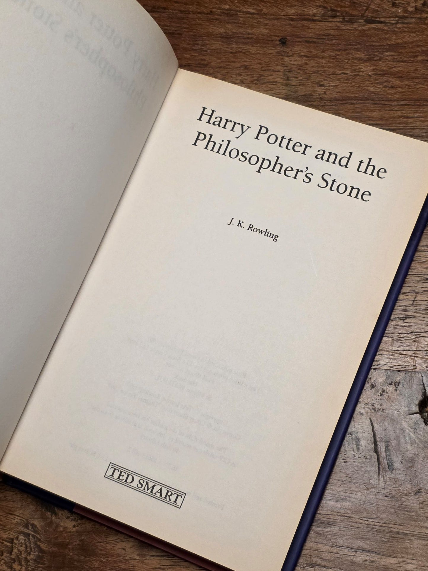 Harry Potter and the Philosopher's Stone Ted Smart Edition – First Edition, First Printing