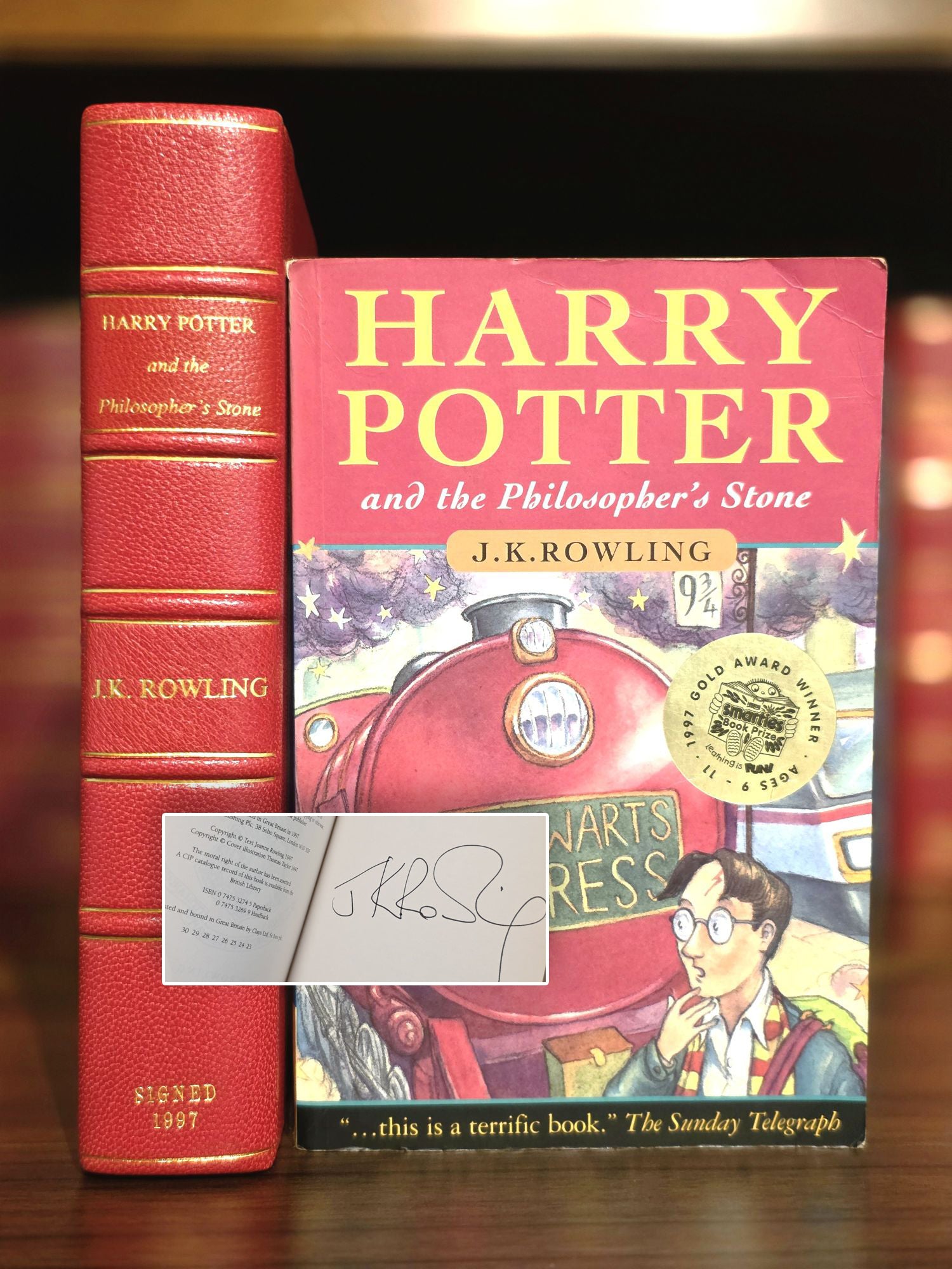 Harry Potter and the Philosopher's Stone - Signed 23rd printing with returned double '1 Wand' error