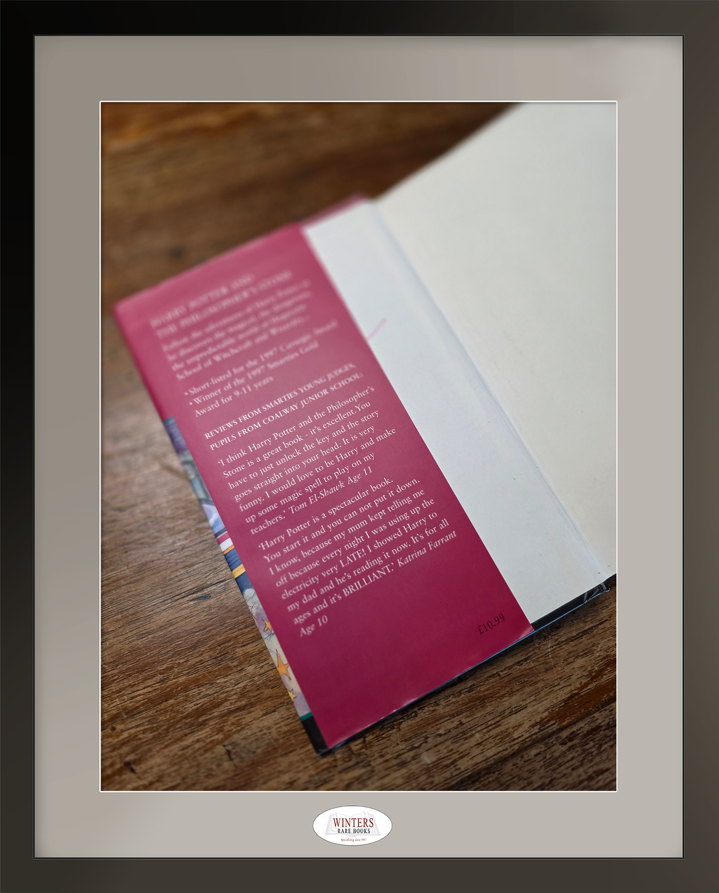 Harry Potter and the Philosopher’s Stone, first Hardback edition, third printing