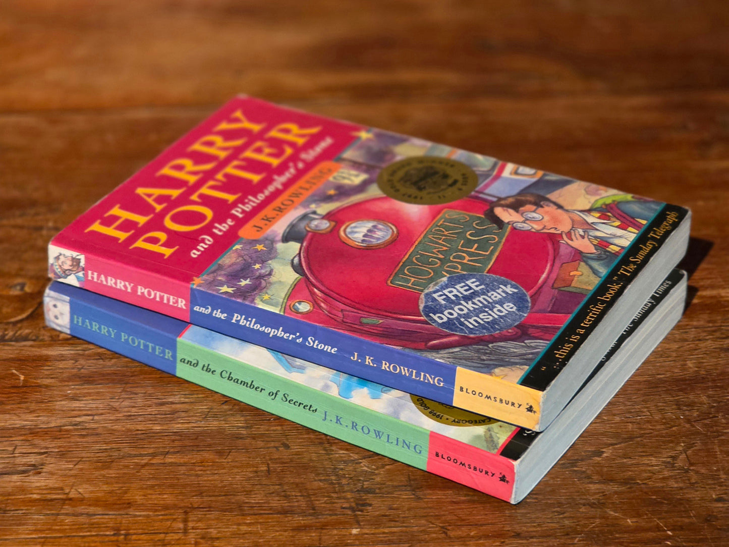 Harry Potter and the Philosopher's Stone with Harry Potter and the Chamber of Secrets - Inscribed by the author