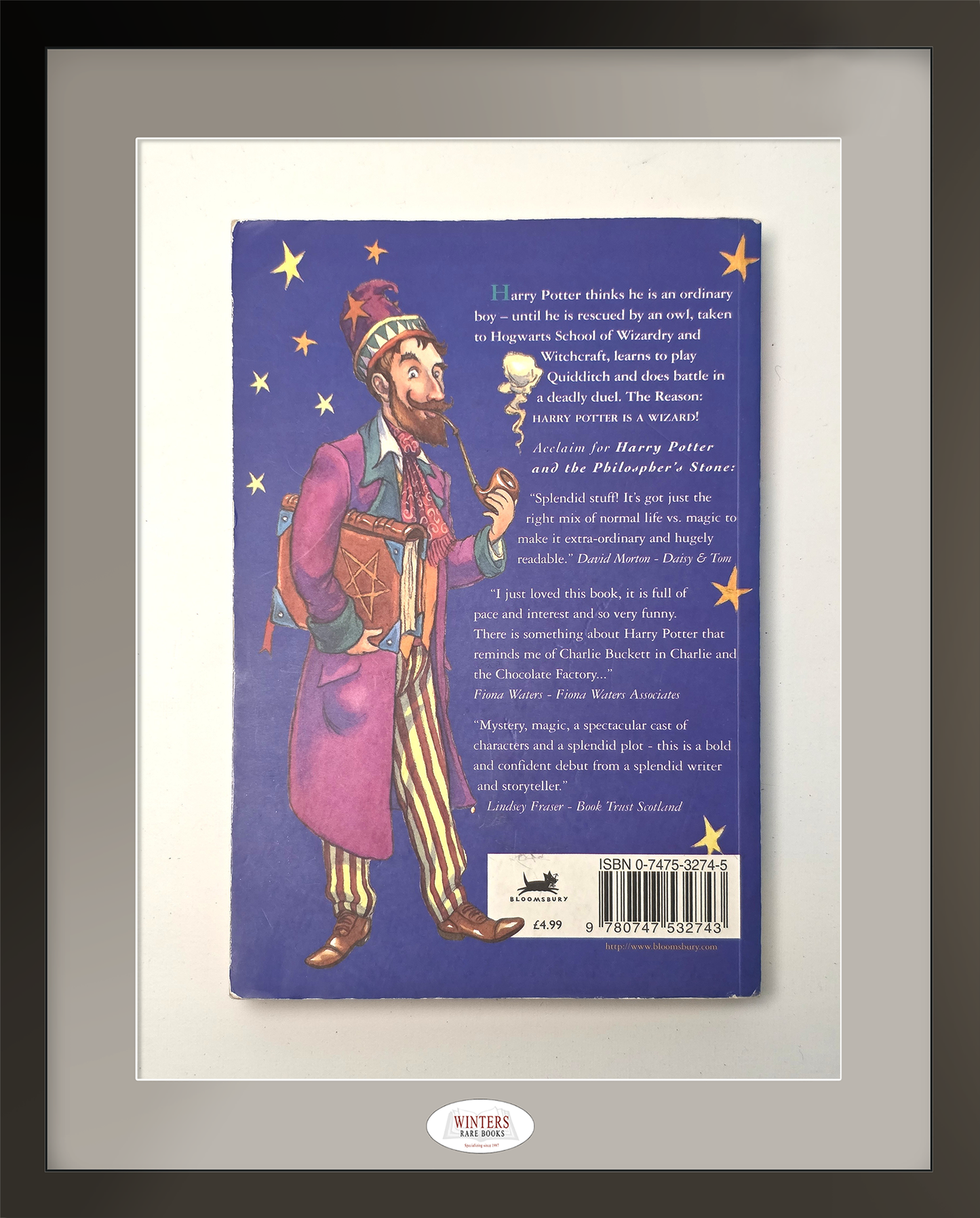 Harry Potter and The philosopher's Stone – First paperback edition, first printing