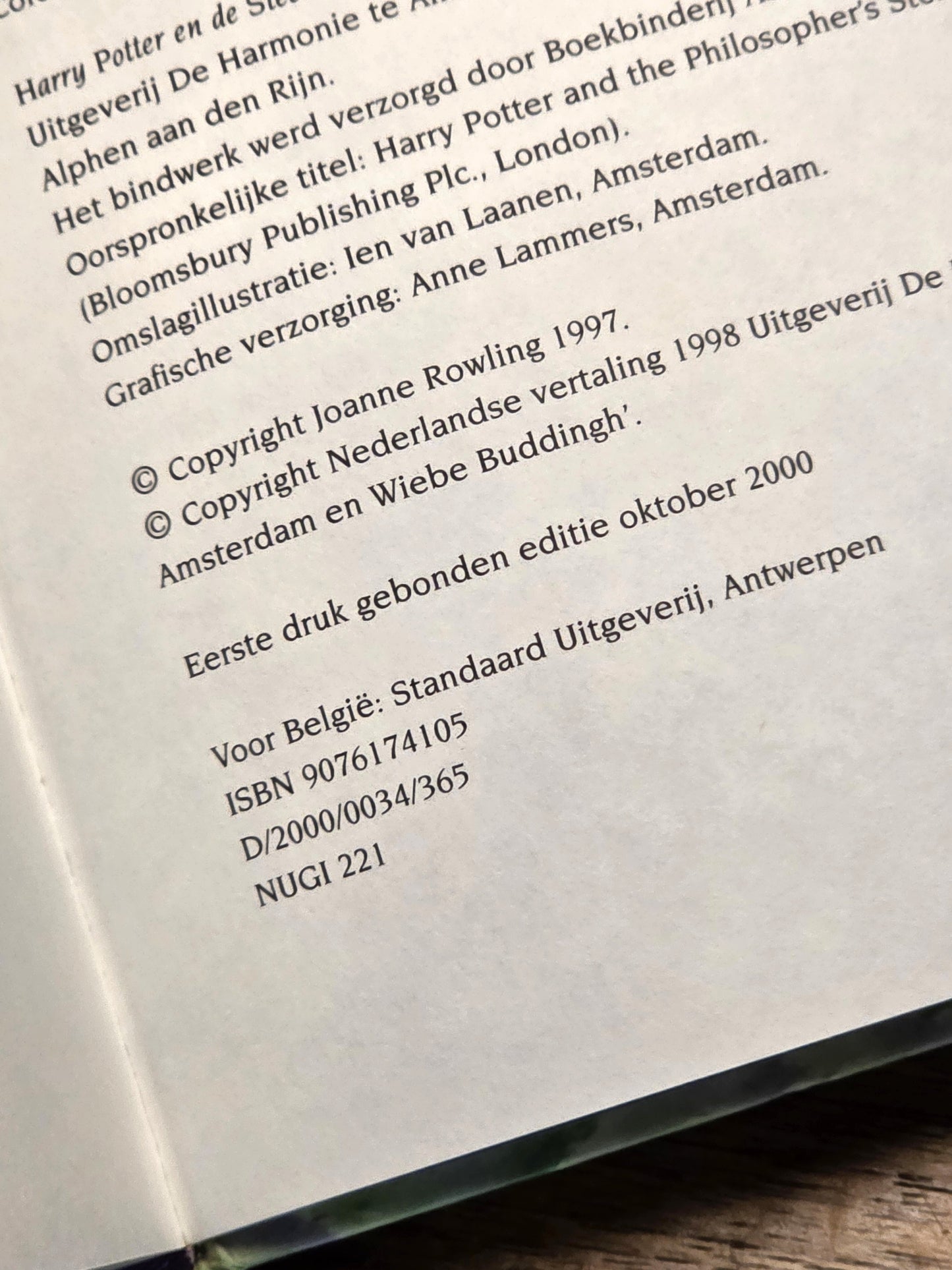 Harry Potter and the Philosopher's Stone – First Dutch Hardcover Edition, First Printing with the Rare "Haary" Error