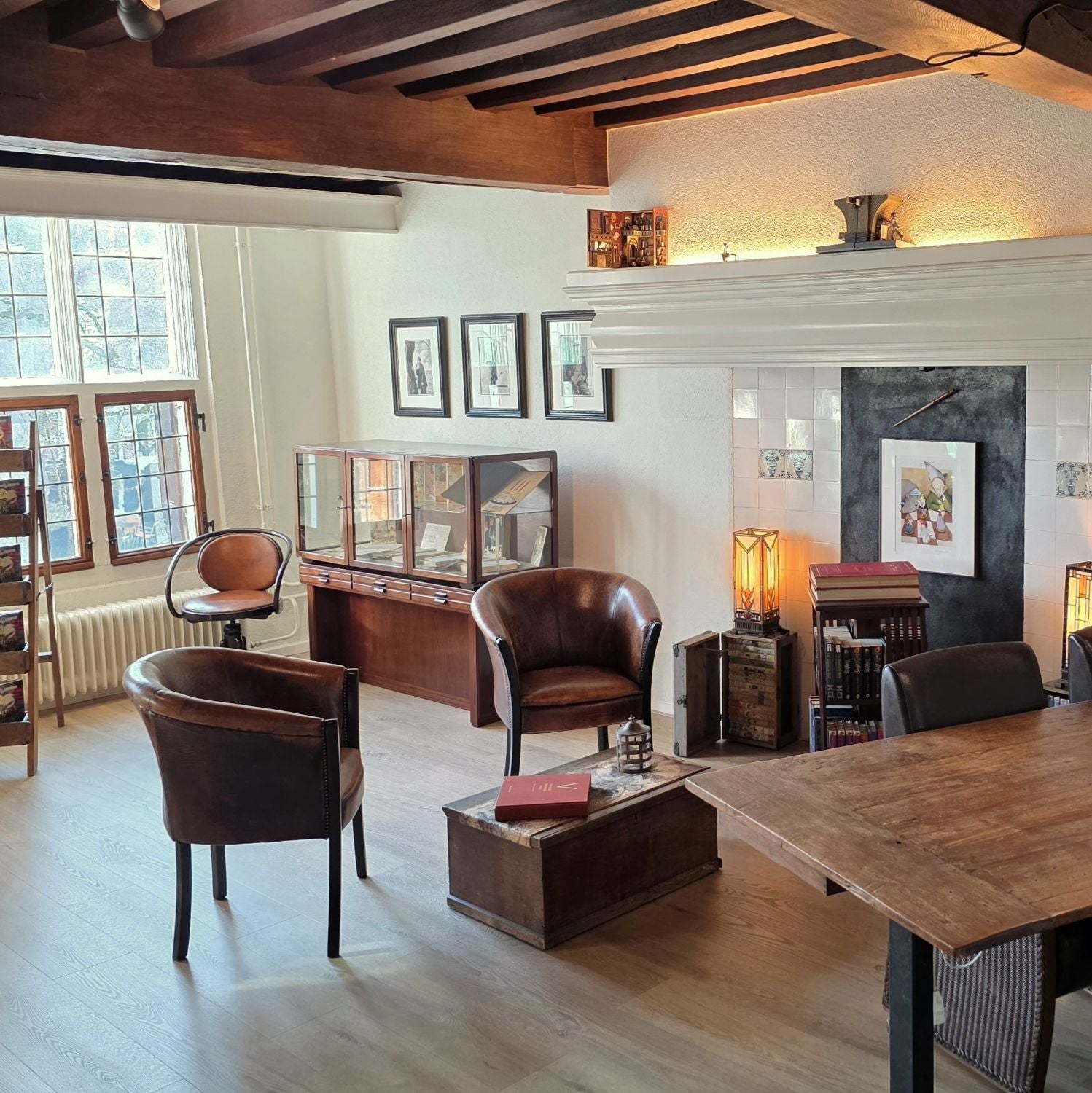 Period room of Winters Rare Bpooks at  the House with the Nine Heads (Huis met de 9 koppen, 1611